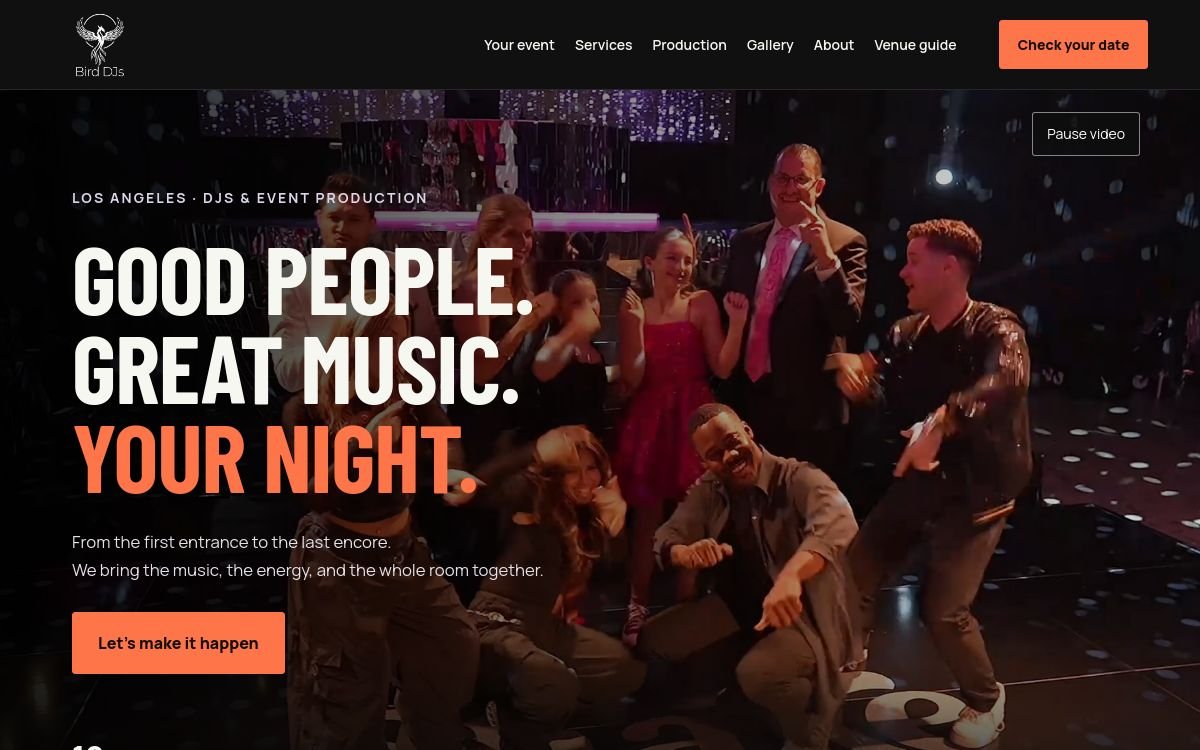 Bird DJs website preview